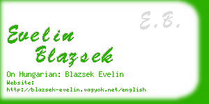 evelin blazsek business card